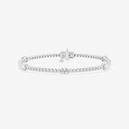 Oval Lab Grown Diamond Five Stations Tennis Bracelet