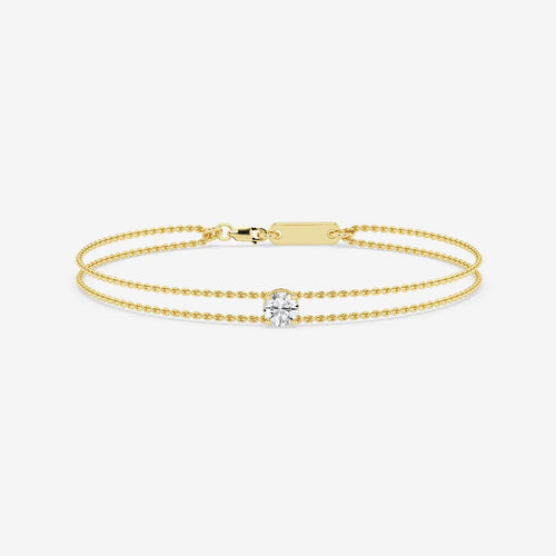Round Lab Grown Diamond Chain Bracelet