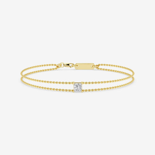 Princess Lab Grown Diamond Chain Bracelet
