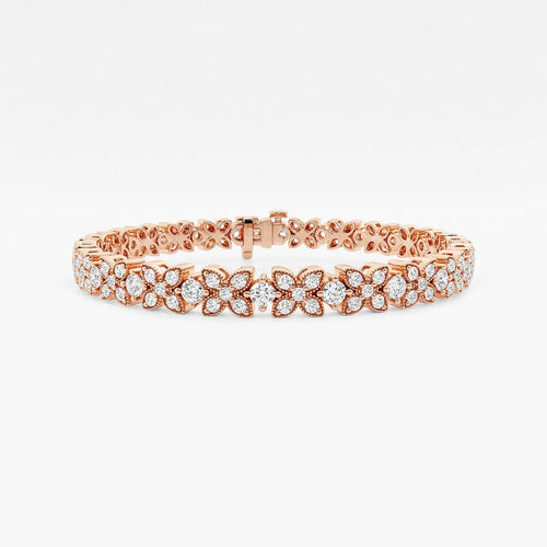 Round Lab Grown Diamond X+O Bracelet