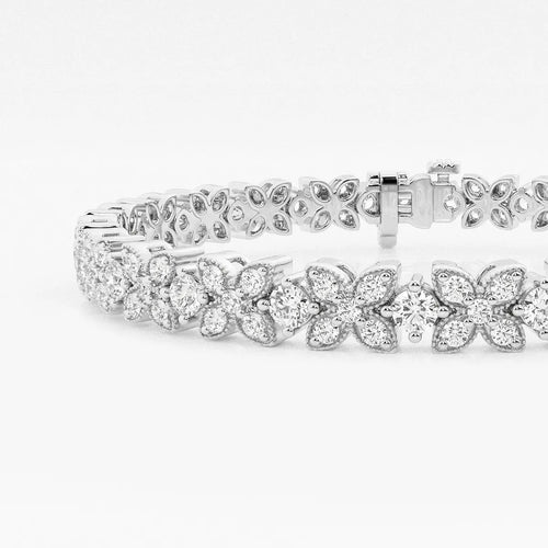 Round Lab Grown Diamond X+O Bracelet