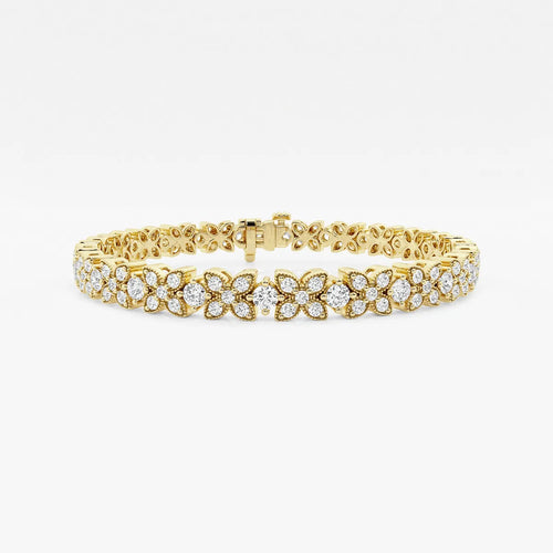 Round Lab Grown Diamond X+O Bracelet