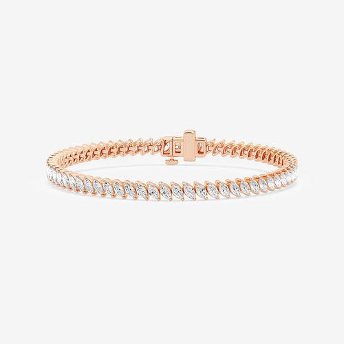 Marquise Lab Grown Diamond Diagonal Tennis Bracelet