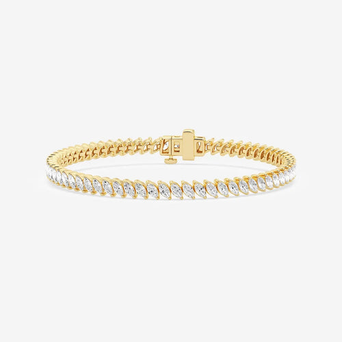 Marquise Lab Grown Diamond Diagonal Tennis Bracelet