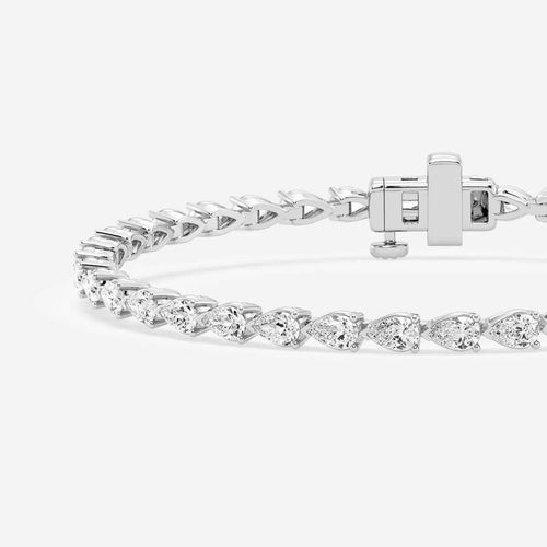Pear Lab Grown Diamond East-West Tennis Bracelet