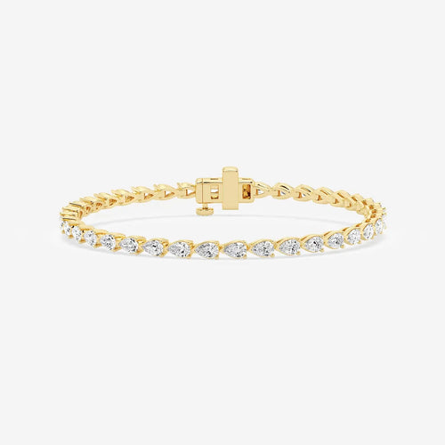 Pear Lab Grown Diamond East-West Tennis Bracelet