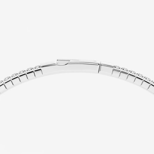 Round Lab Grown Diamond Flex Bangle Bracelet