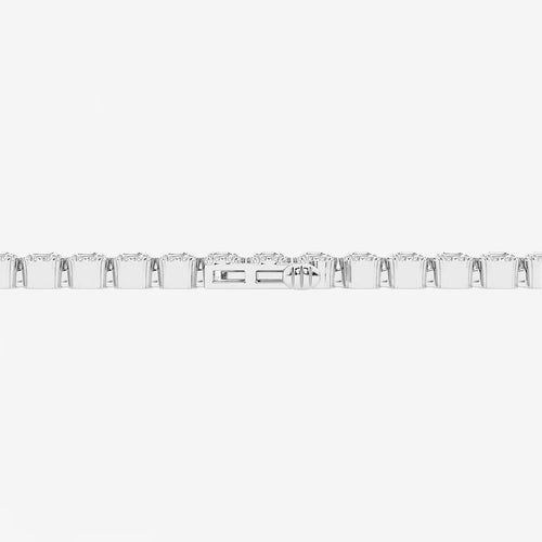 Emerald Lab Grown Diamond Halo Bracelet