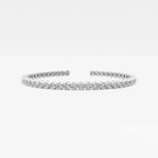 Round Lab Grown Diamond Bold Bangle Bracelet
