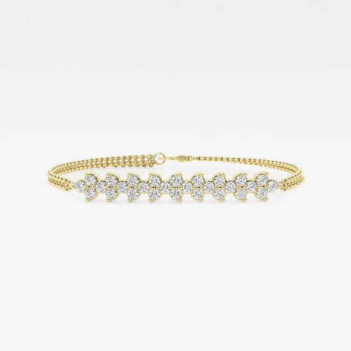 Round Lab Grown Diamond Chain Bracelet