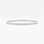 Round Lab Grown Diamond Flex Bangle Bracelet
