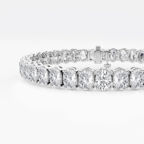 Oval Lab Grown Diamond Tennis Bracelet