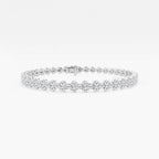Round Lab Grown Diamond Double Row Bracelet