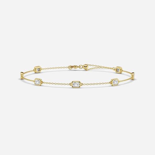 Emerald Lab Grown Diamond Anklet