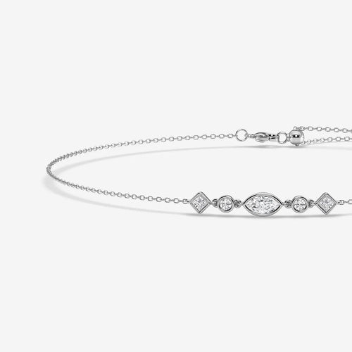 Multi-Shape Lab Grown Diamond Anklet