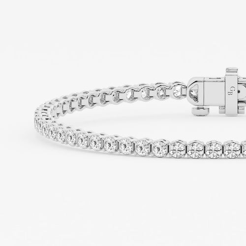 Round Lab Grown Diamond Petite Tennis Bracelet