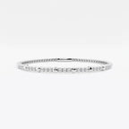 Round Lab Grown Diamond Flex Bangle Bracelet