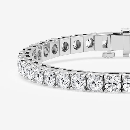 Round Lab Grown Diamond Four-Prong Tennis Bracelet