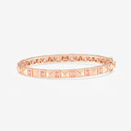 Fancy Pink Emerald Lab Grown Diamond Bangle Bracelet