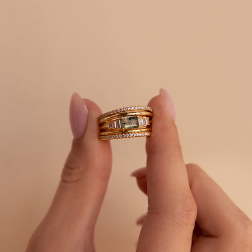 Radiant Aura: Agate Statement Ring