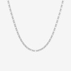 Emerald Lab Grown Diamond Alternating Tennis Necklace
