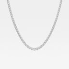 Emerald Lab Grown Diamond Graduated Bezel Set Tennis Necklace