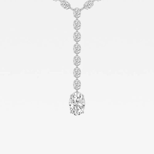 Pear Lab Grown Diamond Lariat Tennis Necklace