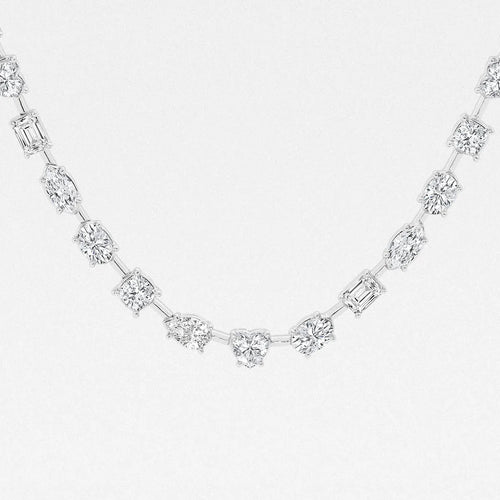 Multi-Shape Lab Grown Diamond Tennis Necklace