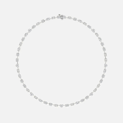 Multi-Shape Lab Grown Diamond Tennis Necklace