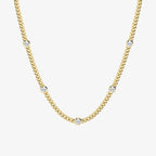 Round Lab Grown Diamond Station Necklace
