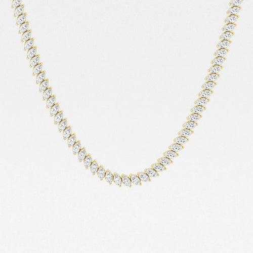 Marquise Lab Grown Diamond Marquise Tennis Necklace