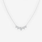 Round Lab Grown Diamond Five Stone Demi Eternity Necklace