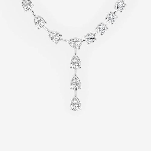 Pear Lab Grown Diamond Lariat Necklace