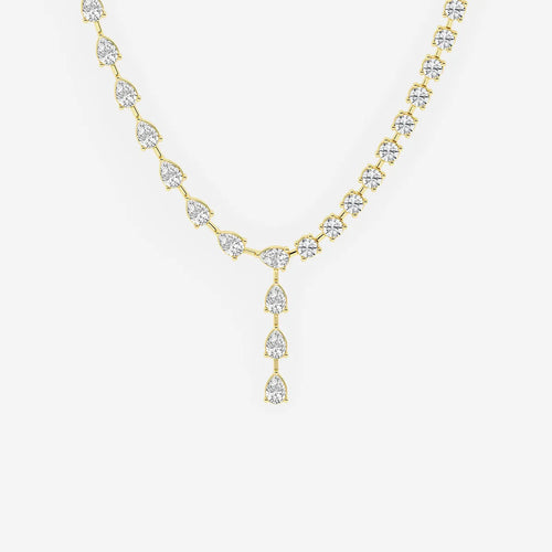 Pear Lab Grown Diamond Lariat Necklace