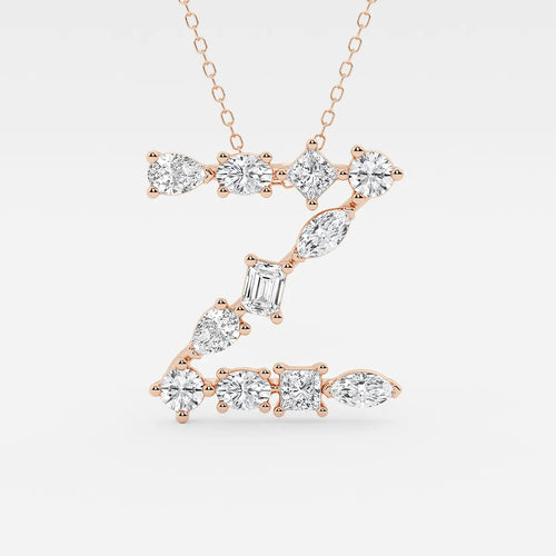 Mosaic Multi-Shape Initial Z Pendant