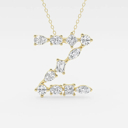 Mosaic Multi-Shape Initial Z Pendant