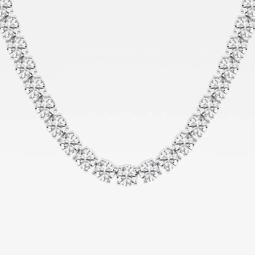 Round Lab Grown Diamond Tennis Necklace