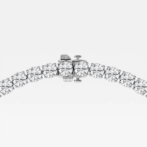 Round Lab Grown Diamond Tennis Necklace