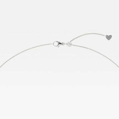 Round Lab Grown Diamond Curved Center Necklace
