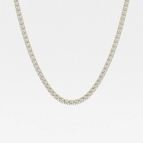 Round Lab Grown Diamond Four-Prong Tennis Necklace