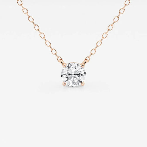 Round Lab Grown Diamond Solitaire Pendant