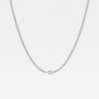 Pear Lab Grown Diamond Single Station Tennis Necklace