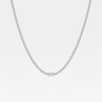 Emerald Lab Grown Diamond Single Station Tennis Necklace