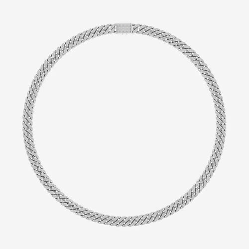 Round Lab Grown Diamond Cuban Link Necklace