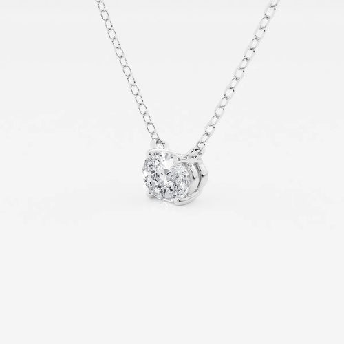 Oval Lab Grown Diamond Solitaire Pendant