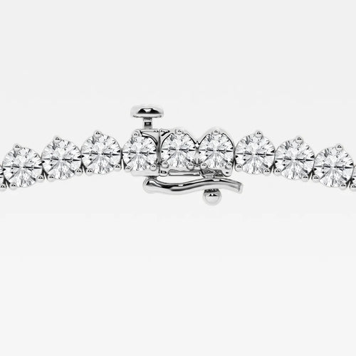 Round Lab Grown Diamond Graduated Riviera Necklace