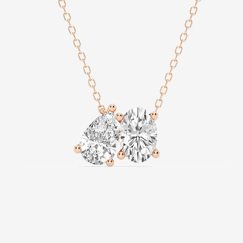 Toi Et Moi Oval and Pear Pendant