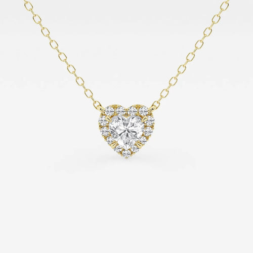 Heart Lab Grown Diamond Halo Pendant