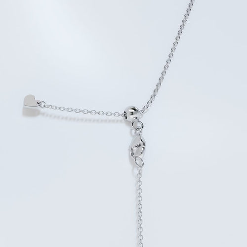 Round Lab Grown Diamond Circle Pendant with Adjustable Chain