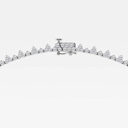 Round Lab Grown Diamond Graduated Bib Necklace